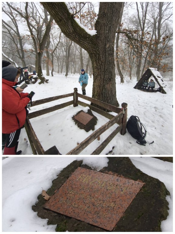 Erzsébet pihenő, emléktábla