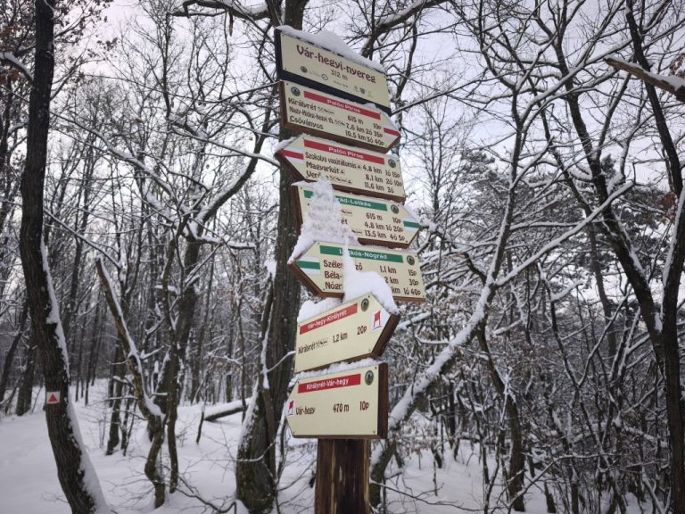 Vár-hegy nyereg. Bármerre indulnánk, jó választás lenne, de nekünk most határozott elképzelésünk van az útvonalról