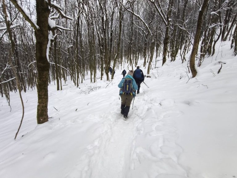 Megkerüljük a Sas-hegy ormát, ezúttal nem mentünk fel