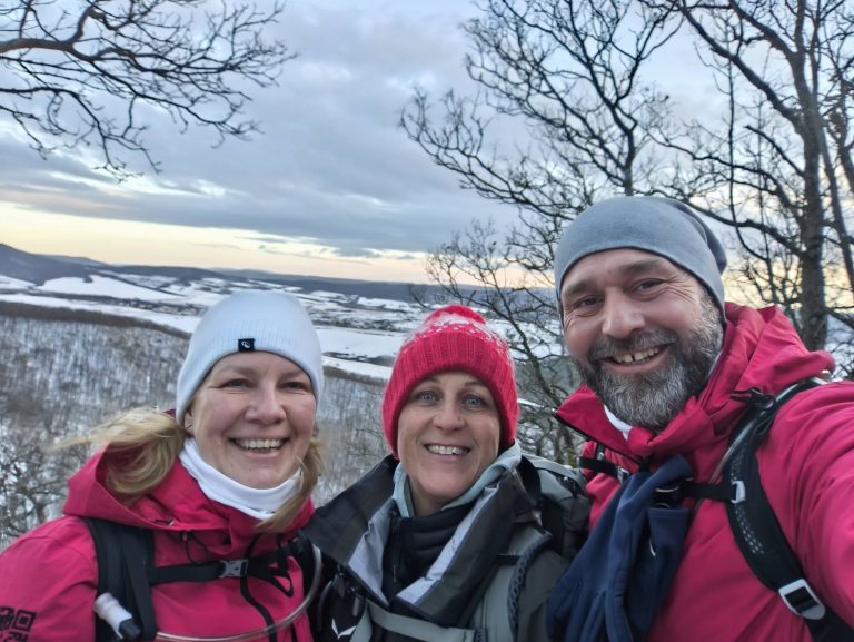 Kis csapatunk a Lokó-pihenőnél