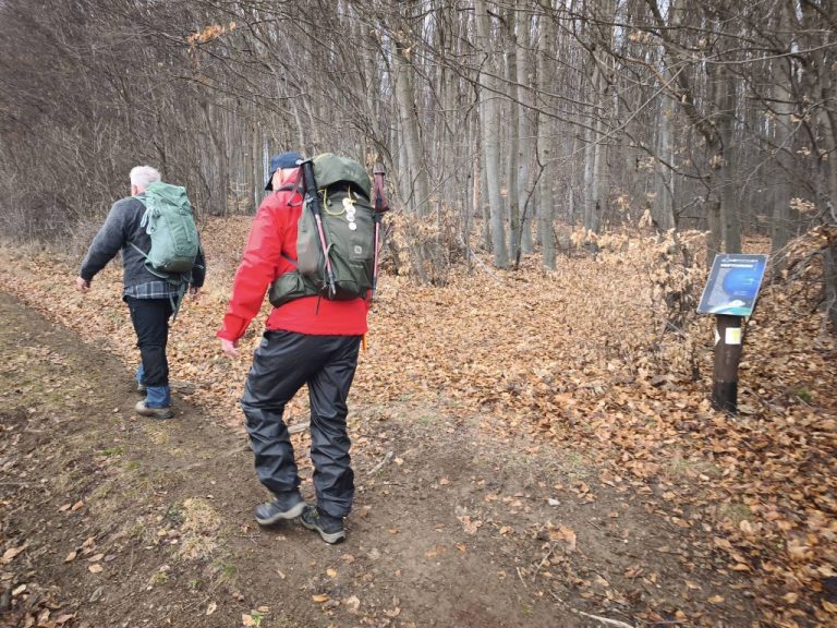 Elől a túravezető(k) - felfelé a hegyen